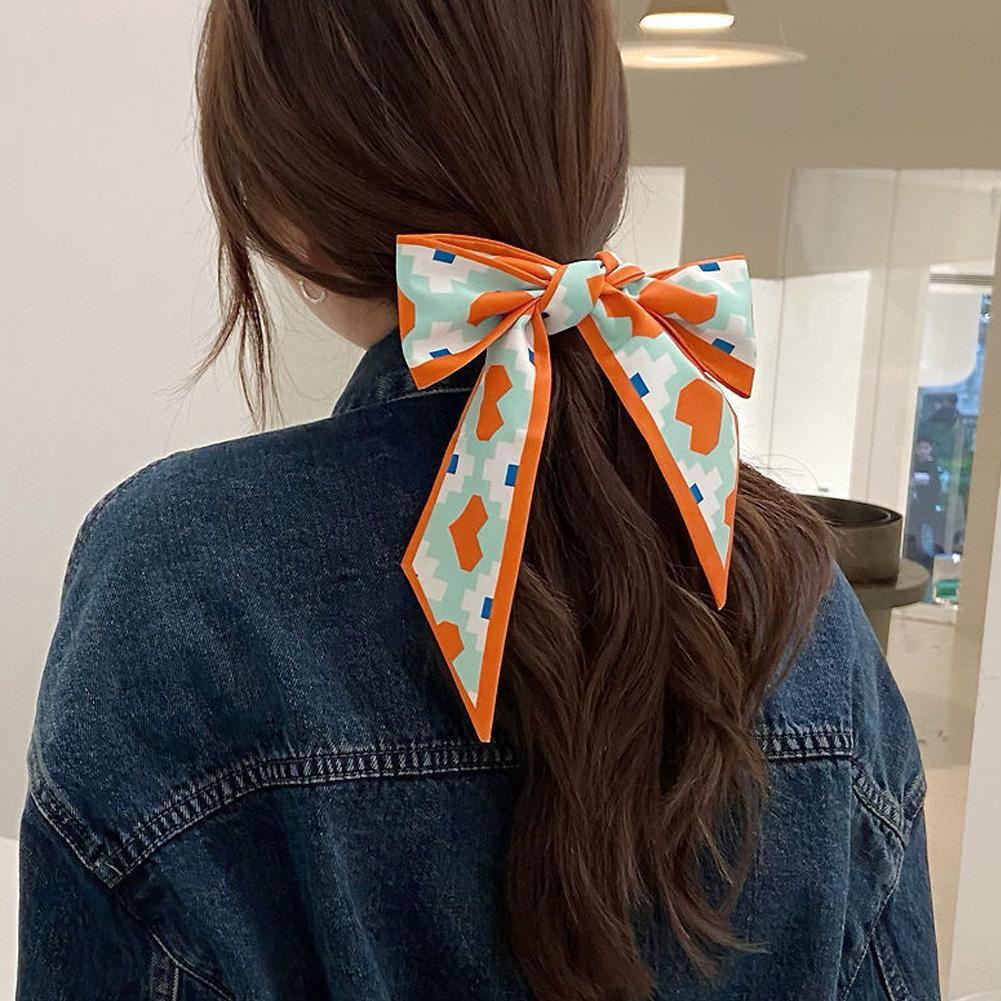 Băng đô nơ cài tóc bằng lụa phong cách Hàn Quốc C0E5