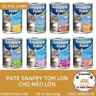 Pate lon cho mèo lớn Snappy Tom lon 400g