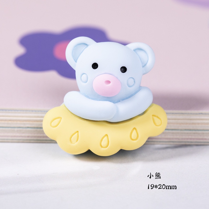 Set 10 đám mây hoạt hình xinh xắn phụ kiện làm kẹp tóc