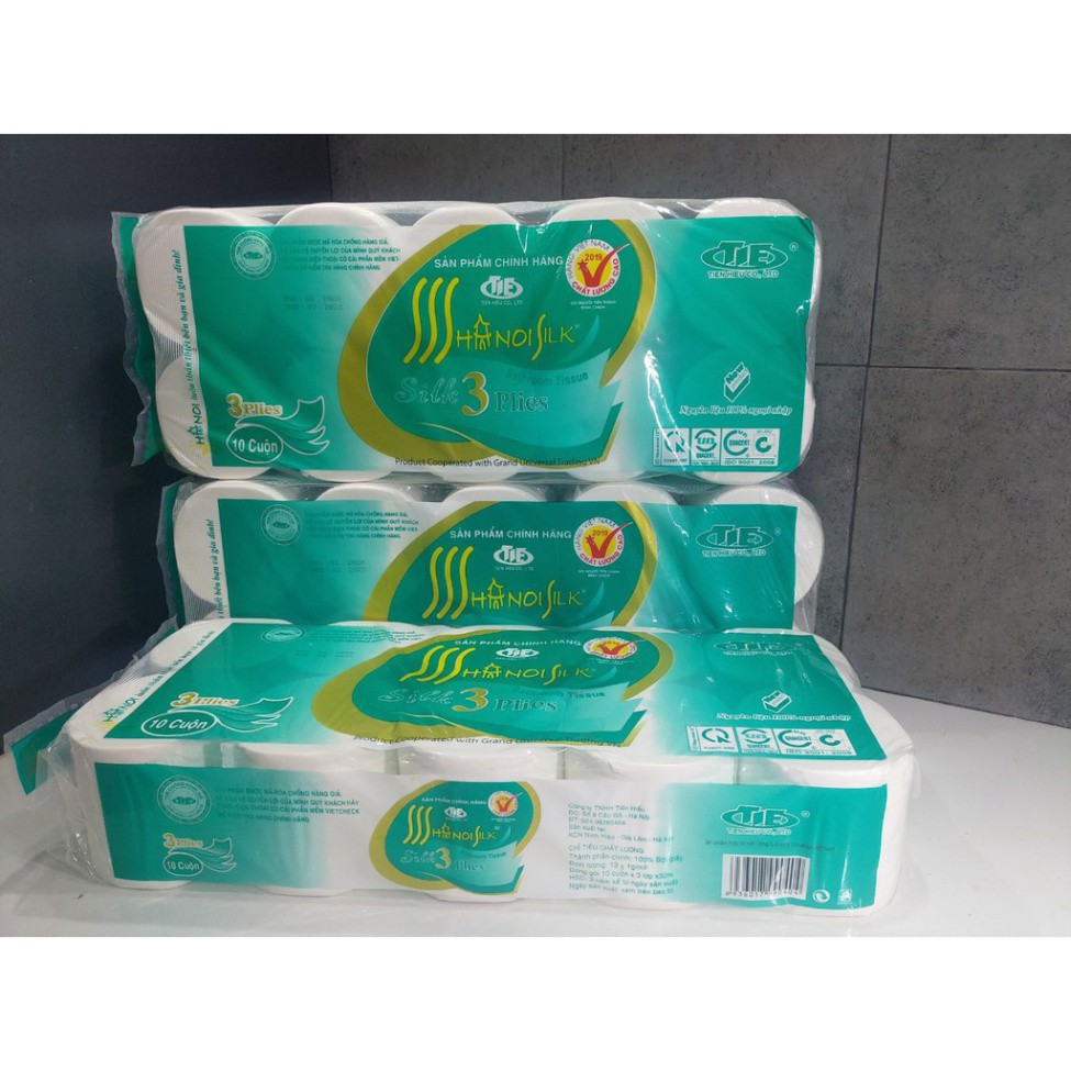 Giấy Vệ Sinh Hà Nội Loại 1 Nặng 1,6kg 𝓢𝓱𝓸𝓹 𝓣𝓲𝓮̣̂𝓷 𝓘́𝓬𝓱 Giấy bằng bột giấy nguyên sinh trắng tinh