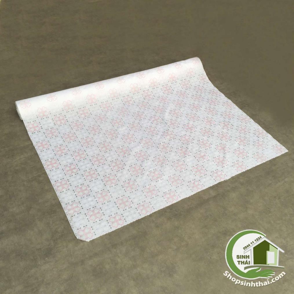 Khăn trải bàn nhật bằng nhựa REN HOA MÀU TRẮNG -đặt 1 lần được 50cm, cắt liền thành 1 tấm dài tùy số lần đặt