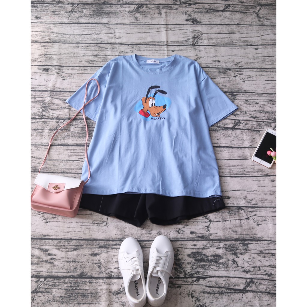 ÁO PHÔNG HỌA TIẾT DÁNG OVERSIZE