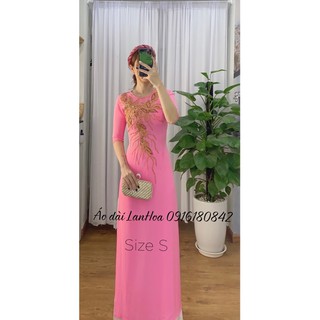 Áo dài bà sui đính pha lê (ảnh thật kèm size)