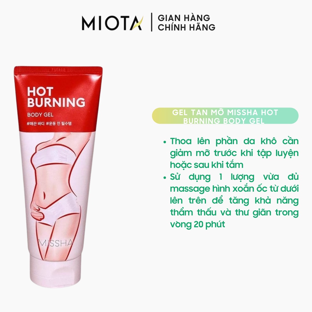 Gel Tan Mỡ Missha Hot Burning Body Gel 200ml