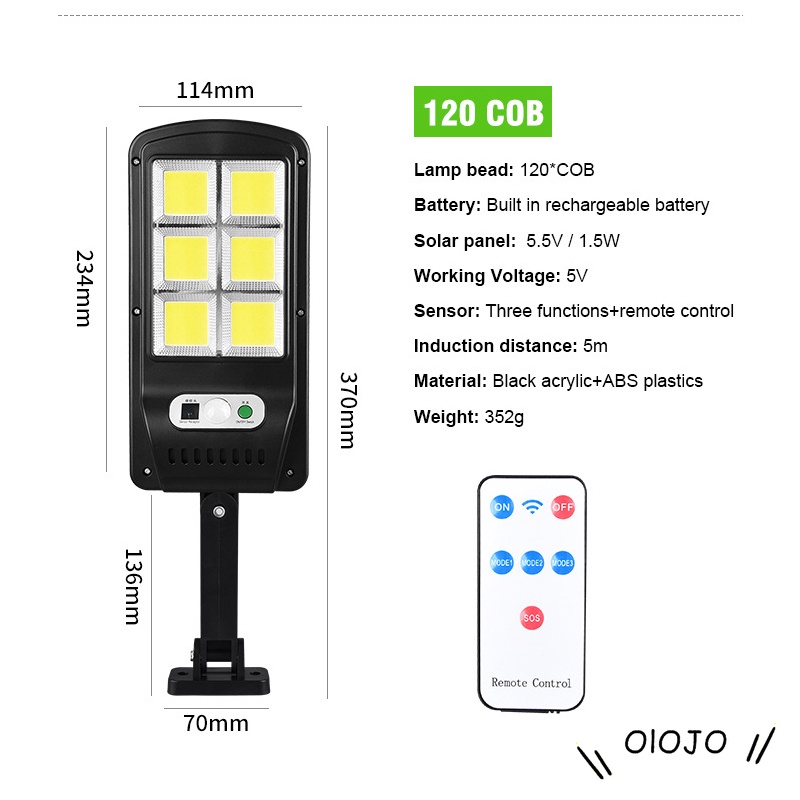 Đèn Led Năng Lượng Mặt Trời Gắn Tường Cảm Biến Chuyển Động Chống Thấm Nước Trang Trí Sân Vườn