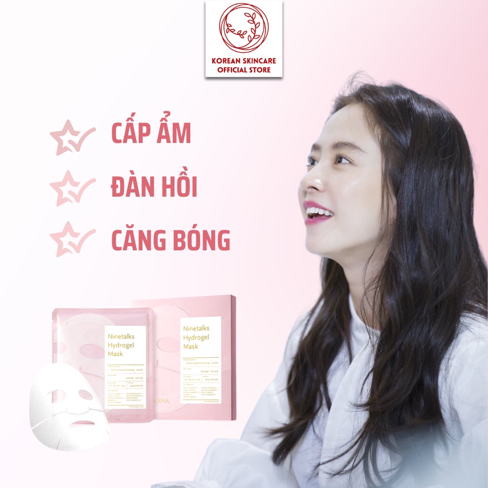 Mặt nạ sinh học Celderma Ninetalks Hydrogel mặt nạ thạch giảm nhiệt, cấp ẩm, phục hồi da Hộp 4 miếng