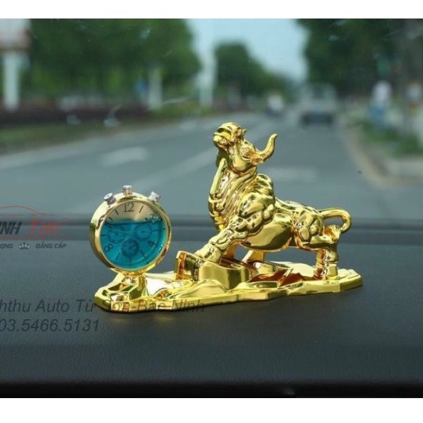 Tượng Trâu vàng phong thủy để xe ô tô  - Biểu tượng của may mắn, tài lộc