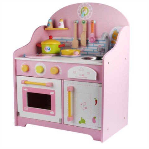 Bếp trẻ em đồ chơi bằng gỗ bé gái nấu ăn mô phỏng bộ dùng nhà baby play house