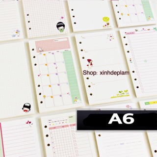 (Rẻ nhất) Giấy refill sổ planner sổ kế hoạch bìa còng