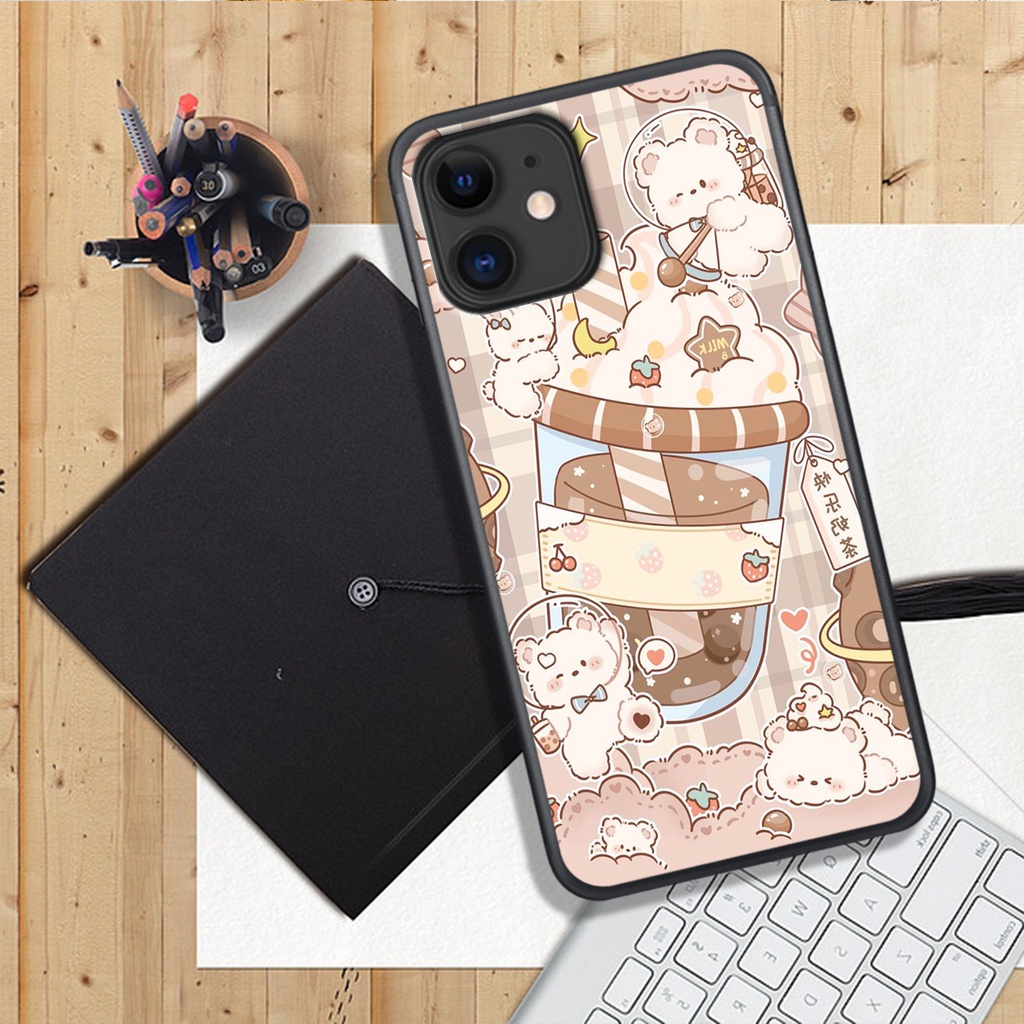 Ốp Lưng IPHONE 11 - 11 PRO - 11 PROMAX , In Hình Gấu Cute, màu sắc bắt mắt.