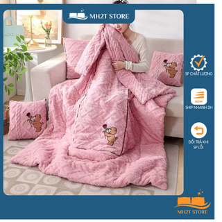  Bộ chăn gối văn phòng 2in1 gấp gọn mẫu mới 2022  Chăn mền gối tựa đa năng chất liệu len lông cừu siêu ấm cho mùa đông S 