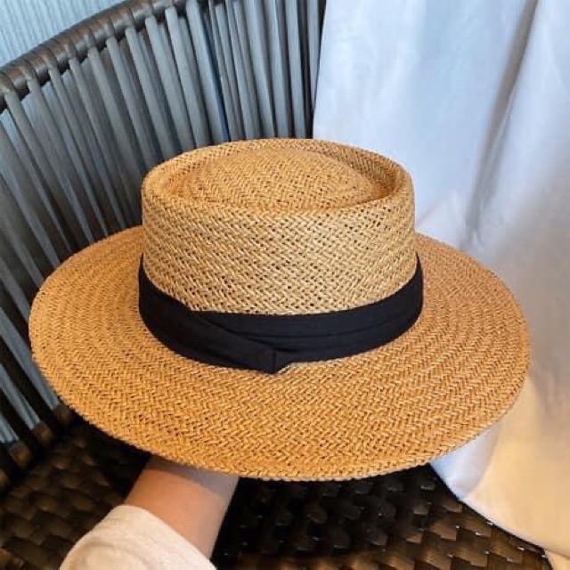 Mũ cói tự nhiên cao cấp Gaucho Pânma (hình thật)