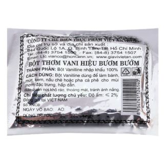 BỘT THƠM VANI NGUYÊN CHẤT HIỆU CON BƯỚM 🦋{ 10 ống/hộp}