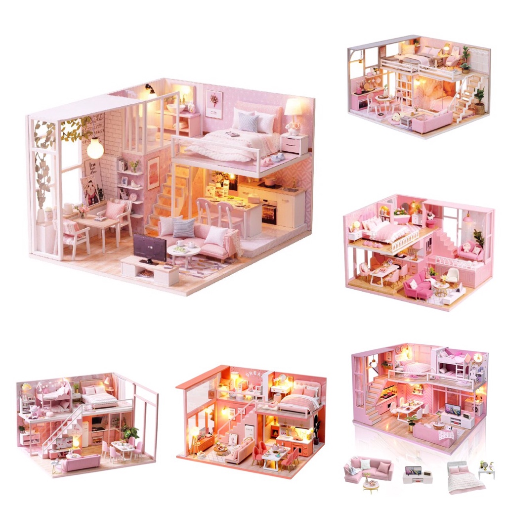 Mô Hình Lắp Láp Nhà Búp Bê DIY - Ngôi Nhà Mơ Ước Tặng  Keo Sữa