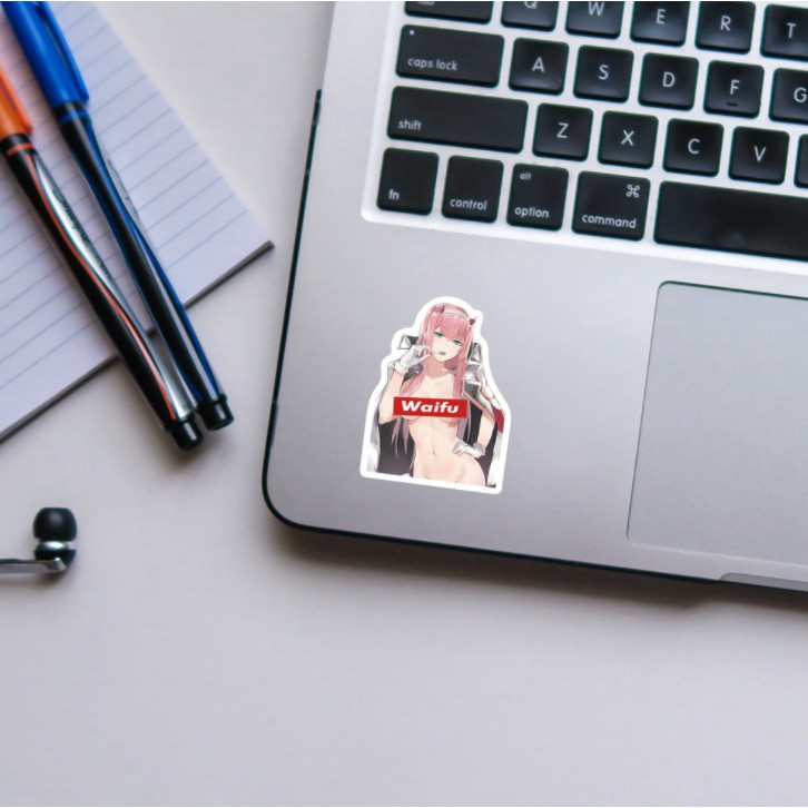 Combo Sticker WAIFU SEXY ANIME nhựa PVC không thấm nước, dán nón bảo hiểm, laptop, điện thoại, Vali, xe