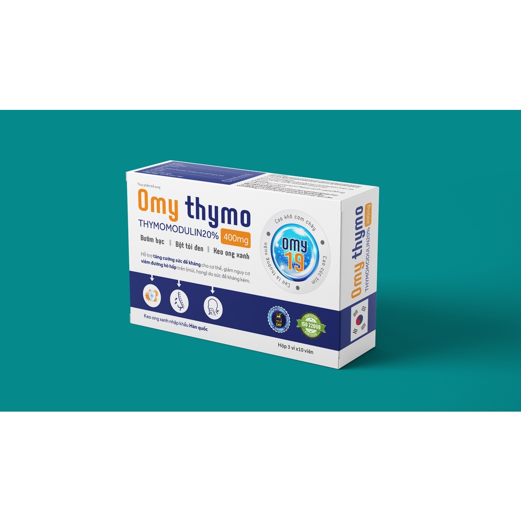 Omy Thymo - Hỗ trợ Tăng sức đề kháng, giảm nguy cơ đường hô hấp - 30 viên