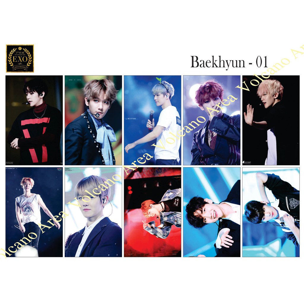 [EXO] Set Sticker Baekhyun - 5 mẫu (có nhiều mẫu hình dán Kpop)
