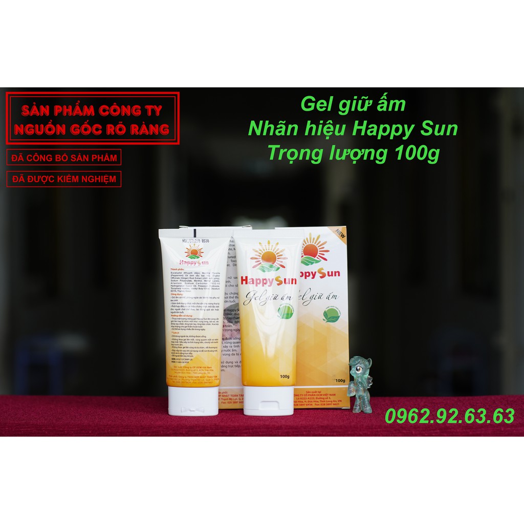 Gel giữ ấm cơ thể Happy Sun trọng lượng 100g (hàng công ty đã được kiểm nghiệm an toàn)