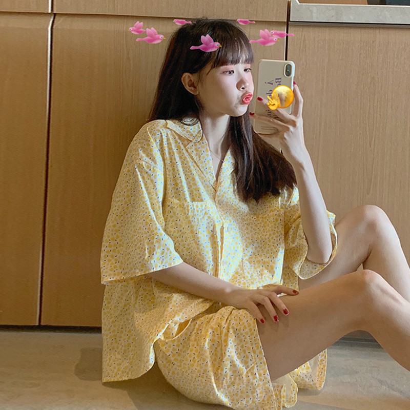 (ORDER) Bộ đồ ngủ pyjama ngắn tay tiểu thư Ulzzang AK1507