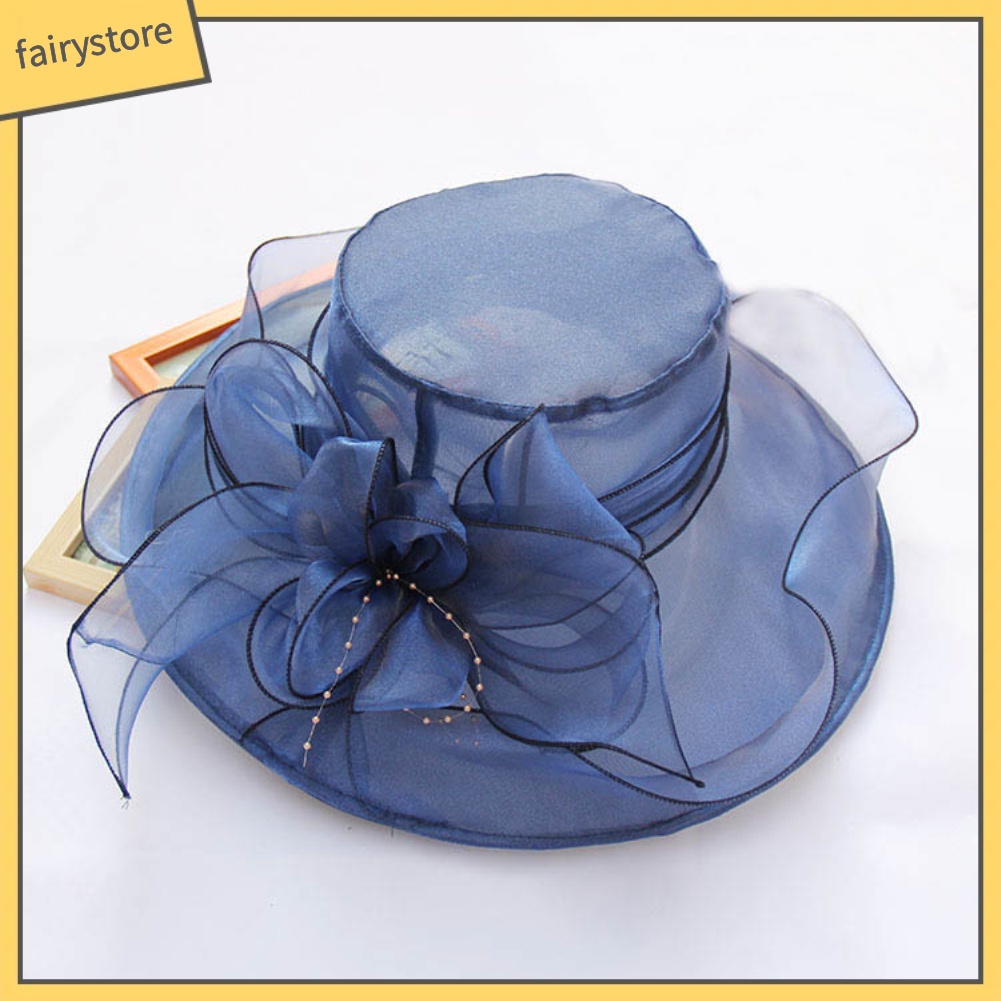 Mũ Vành Nữ Đính Hoa Thời Trang