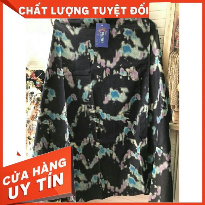 Váy chống nắng xẻ tà bên hông vải jean bấm nút dành cho người từ 45kg đến 60kg