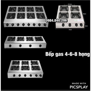 Bếp gas 4 họng - 6 cửa - 8 lò