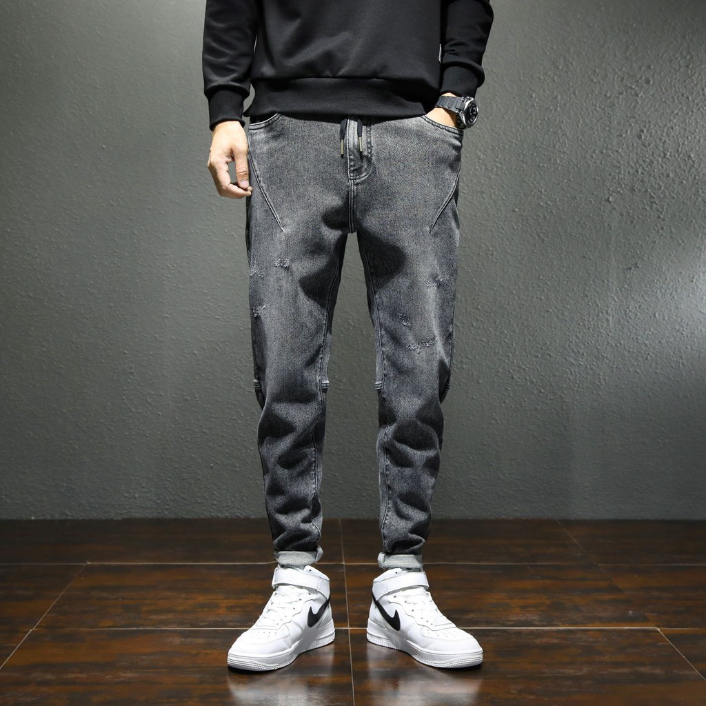 K935 - Quần jean ống đứng hàng Quảng Châu cao cấp vệt chéo nhỏ ngang ống quần | BigBuy360 - bigbuy360.vn