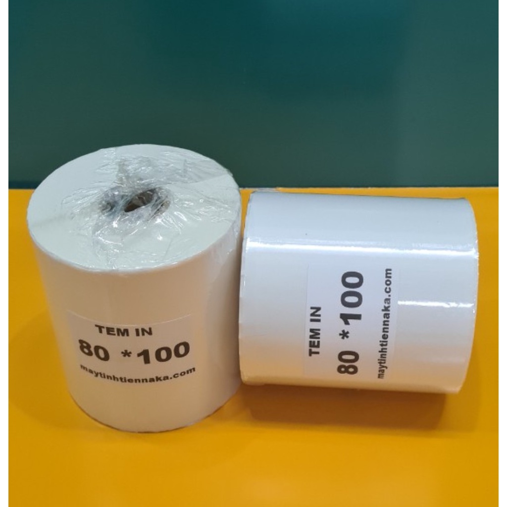 Tem nhiệt 80x100 - DECAL nhiệt 8x10cm in nhãn, in vận đơn CUỘN 30M sử dụng cho máy khổ K80