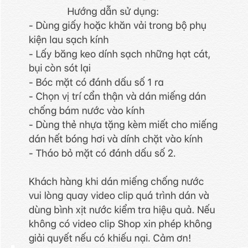 Full Bộ 2 Miếng Dán Chống Bám Nước Cho Xe Hơi Ô Tô - Đầy Đủ Phụ Kiện