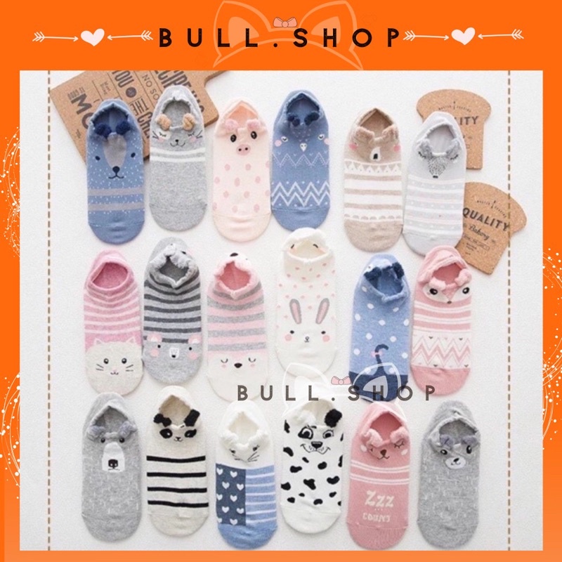 Set 16 đôi - 16 mẫu tất tai thú