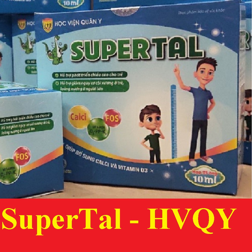 Supertal HVQY bổ sung canxi nano và vitamin k2 d3  Hỗ Trợ bé phát triển chiều cao, xương răng chắc khỏe [ super tal ]