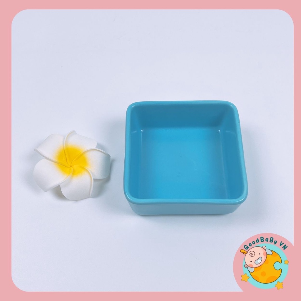Bát ăn dặm ,bát gốm sứ decor nhà bếp hình vuông nhiều màu sắc Goodbabyvn