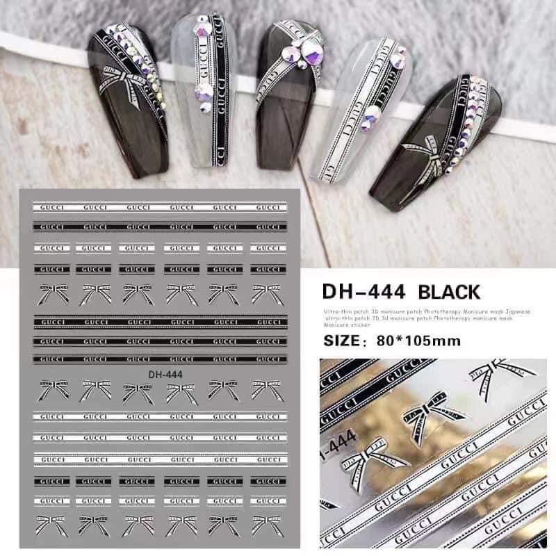 Sticker dán móng nail thương hiệu-Sticker Nơ chaneo