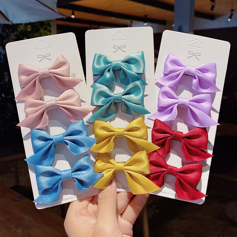 Kẹp Tóc Nơ Đỏ Phong Cách Hàn Quốc Dễ Thương Cho Bé Gái