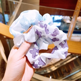 Scrunchies Dây Cột Tóc Voan Hoa