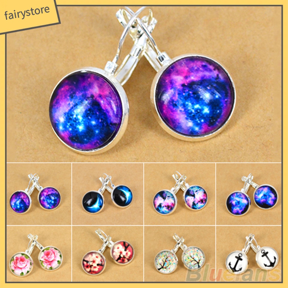 Bông Tai Mạ Bạc Hình Thiên Hà Độc Đáo Cho Nữ