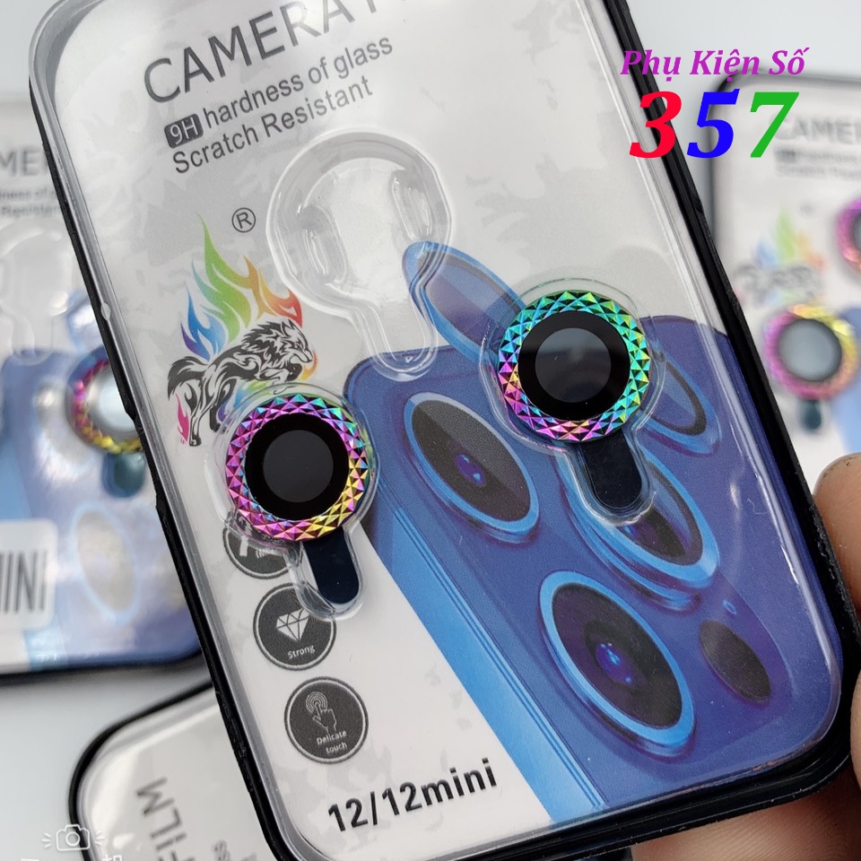 Dán bảo vệ camera viền TITAN Kim Cương 7 màu có hộp đủ dòng IP  - Hàng cao cấp