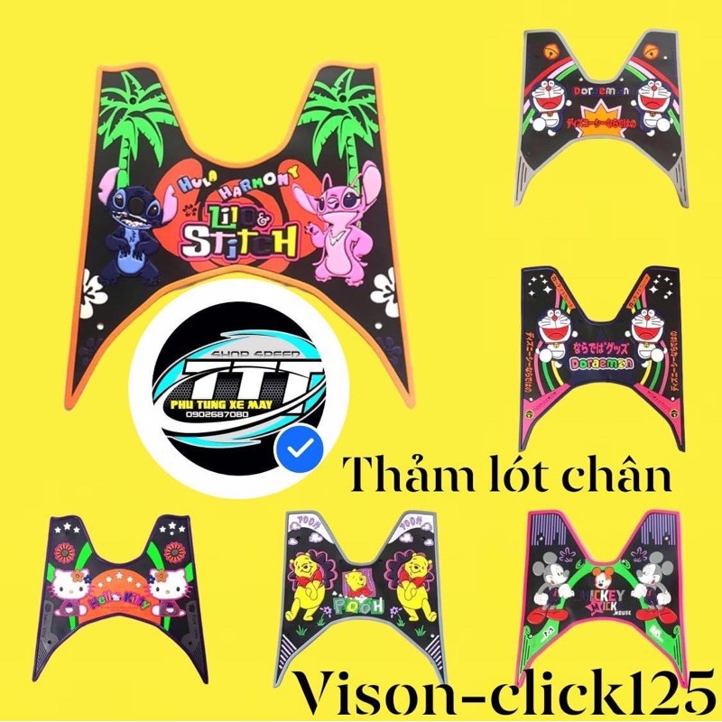 Thảm Lót Chân xe máy  Hình Thú VARIO CLICK