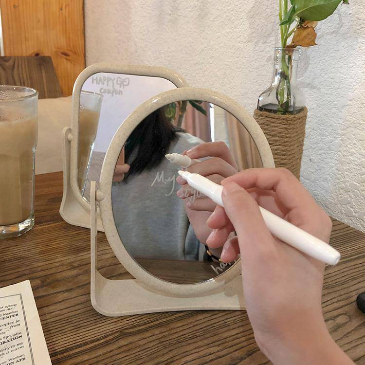 Gương để bàn trang điểm lúa mạch 2 mặt gương xoay 360 độ