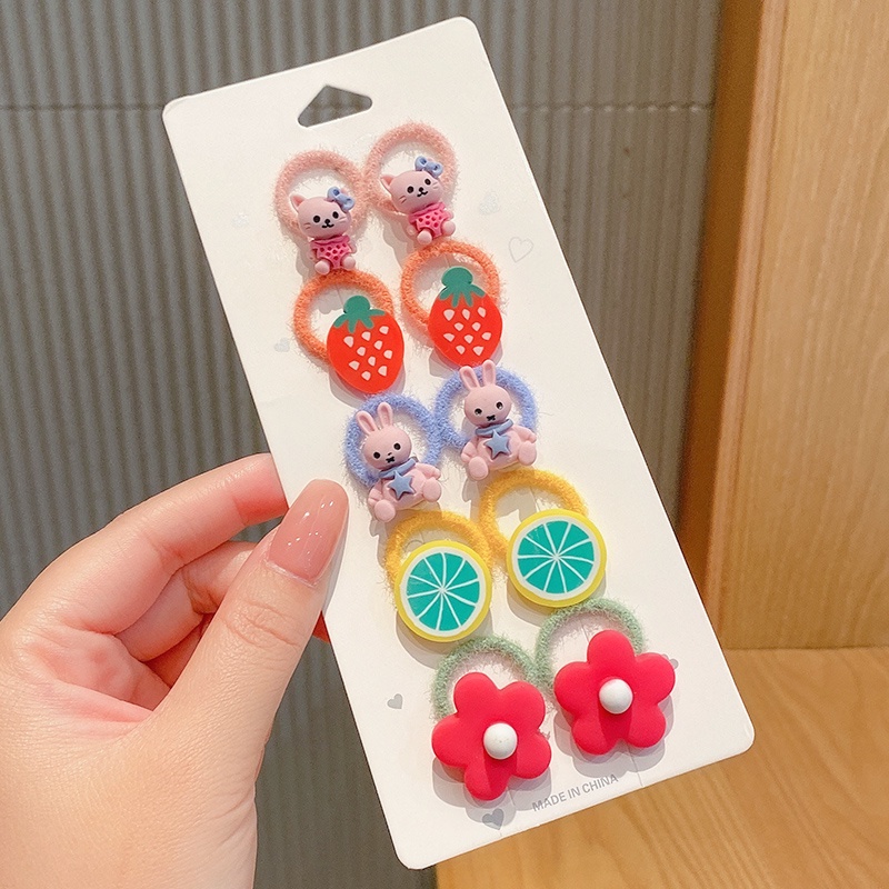 Băng Đô Cài Tóc Co Giãn Đính Hoa Hoạt Hình Dễ Thương Cho Bé Gái