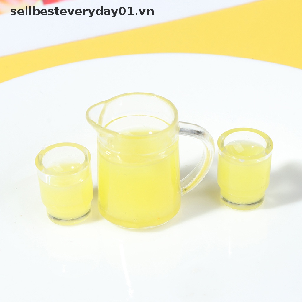 Set 3 Chai Nước Ép + 2 Ly Đồ Chơi Búp Bê Cỡ 1 / 12