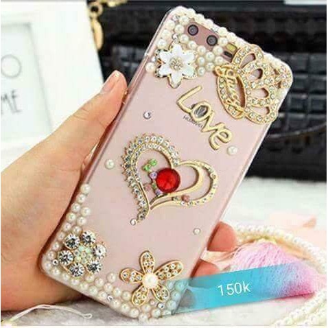 Ốp lưng handmade đính đá họa tiết MS 187