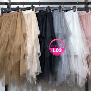 Chân váy voan nhiều tầng