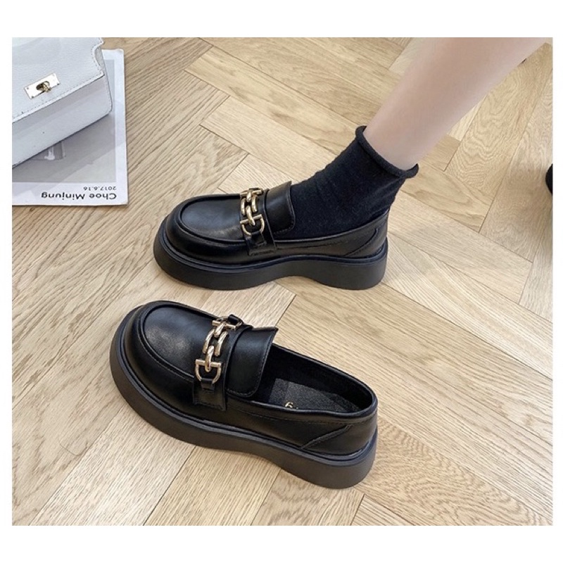 Giày oxford nữ sinh nhật bản đế cao, giày lười bản giới hạn 2022, G119