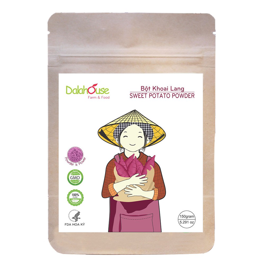 Bột khoai lang tím Dalahouse gói 50g bé ăn dặm - Nguyên Chất 100%