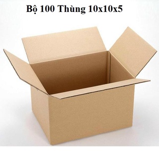 Sgn - bộ 100 thùng carton 10x10x5 cm hộp carton giá rẻ