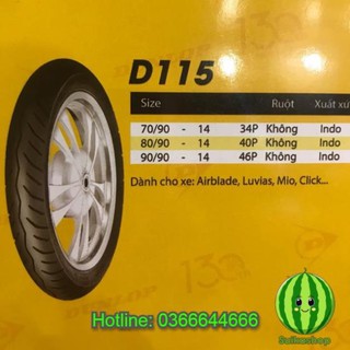 ( Lốp ) Combo cặp Vỏ Xe Dunlop Airblade - Vario ! 80/90-14 + 90/90-14 ! _ Lốp Trung Thành
