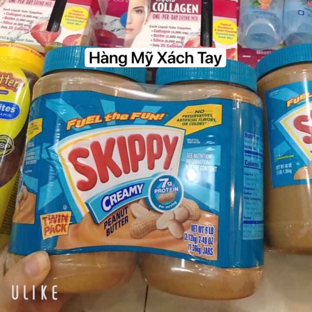 Bơ đậu phụng xách tay từ Mỹ (1,36kg)/ 1 hộp