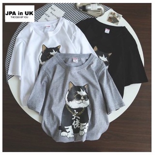 Áo thun mèo tay lỡ Unisex basic mùa hè phông trơn nam nữ oversize form rộng đường phố AC08