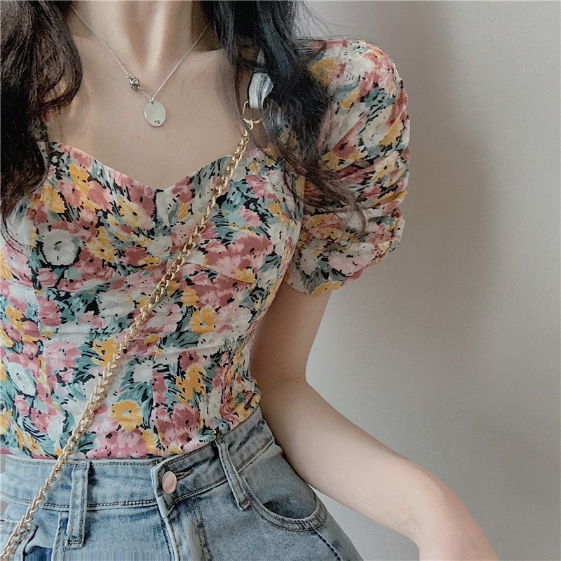 Ulzzang ( 얼짱) - ÁO SƠ MI HOA THỜI TRANG NỮ - EMILYSHOP